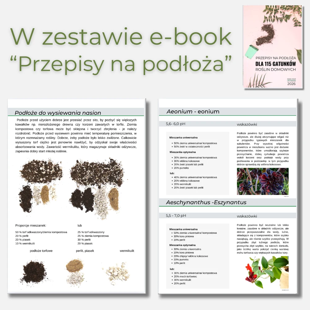 przepisy gotowe na mieszanki podłozy dla roslin w domu
